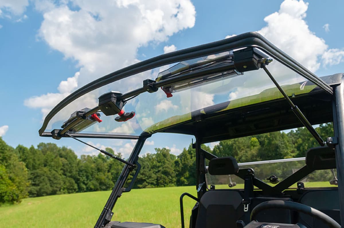 Seizmik Polaris Ranger Pro-Fit Mid-Size Flip-Up Vented Windshield - Scratch Resistant Polycarbonate