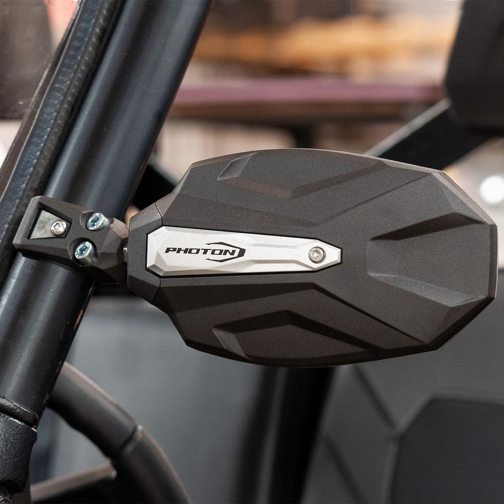 Seizmik Pro-Fit & Profiled Photon Side View Mirror with Cast Aluminum Body & Bezel - Pair