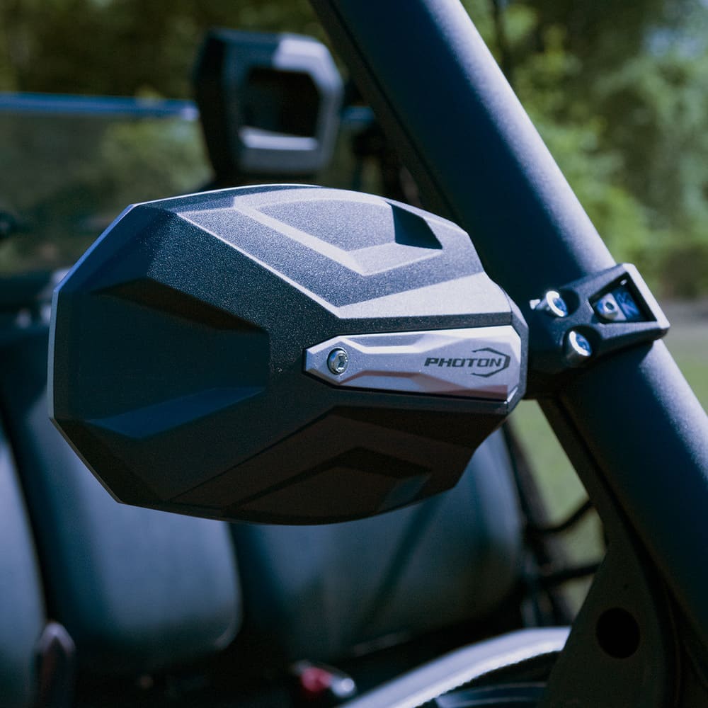 Seizmik Pro-Fit & Profiled Photon Side View Mirror with Cast Aluminum Body & Bezel - Pair