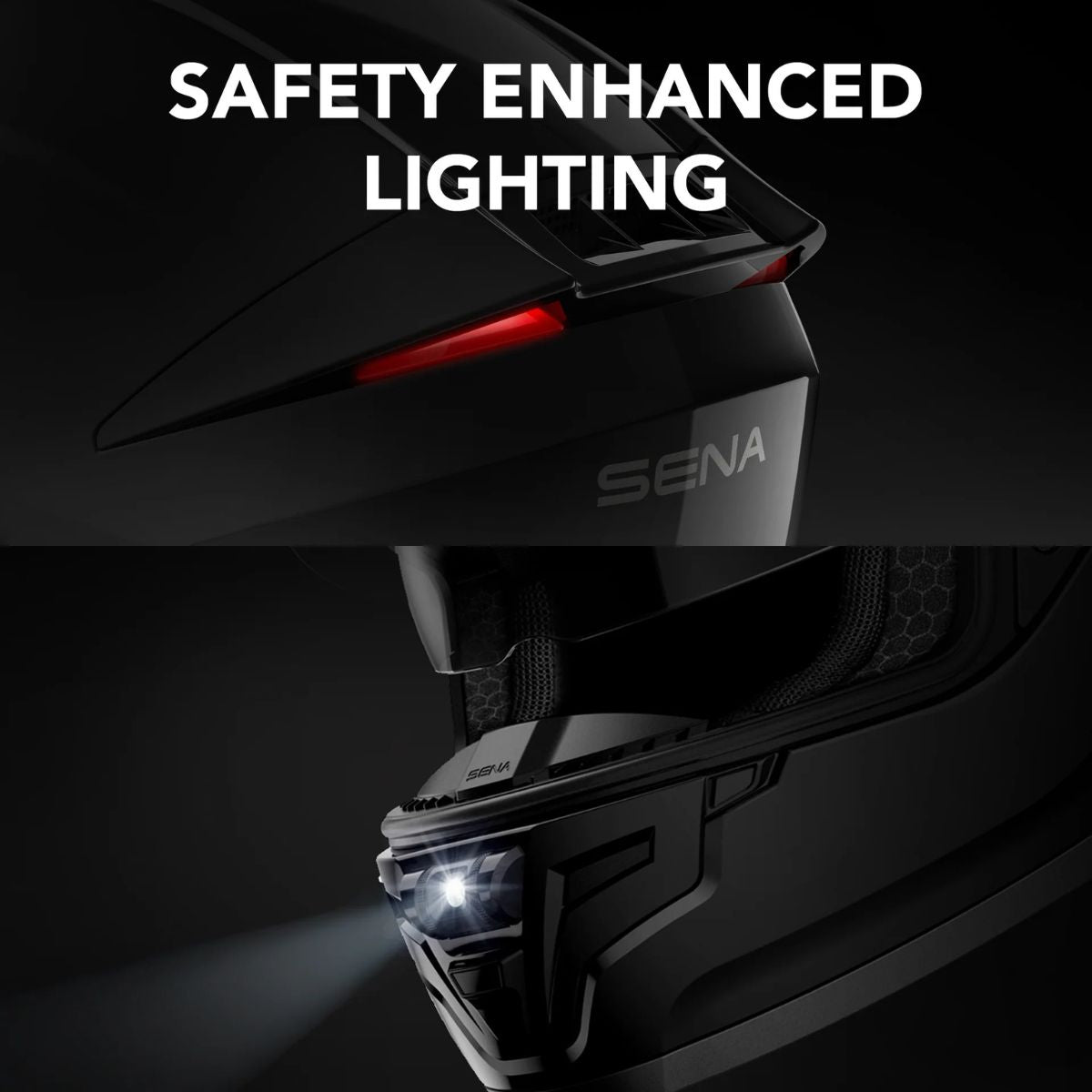 SENA Motorcycle Phantom Full Face Smart Communication Helmet w/ Mesh Intercom