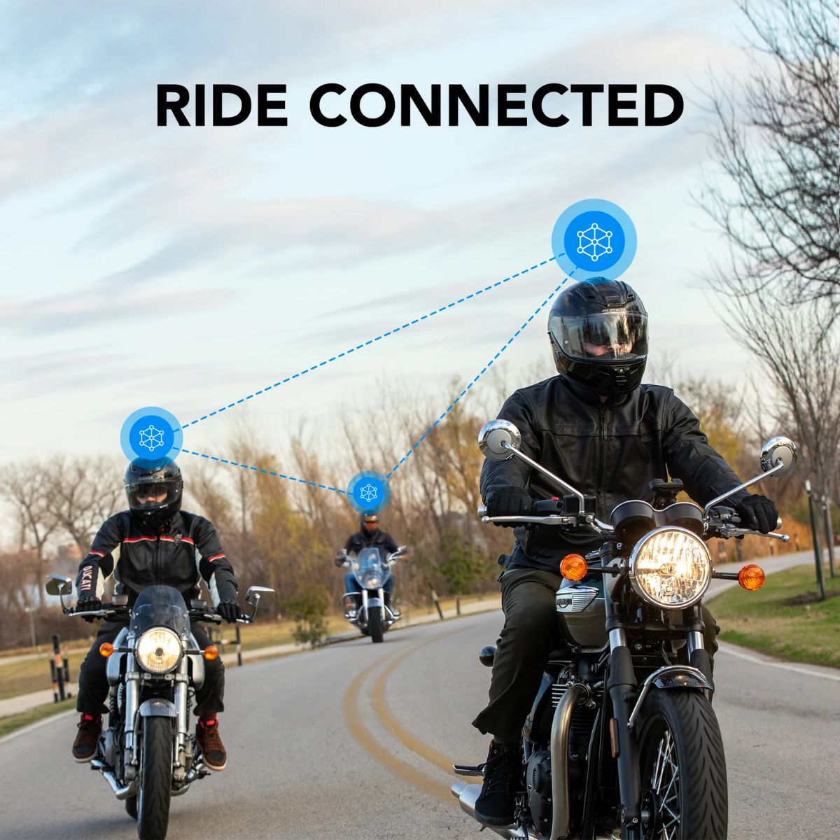 SENA Motorcycle Phantom Full Face Smart Communication Helmet w/ Mesh Intercom
