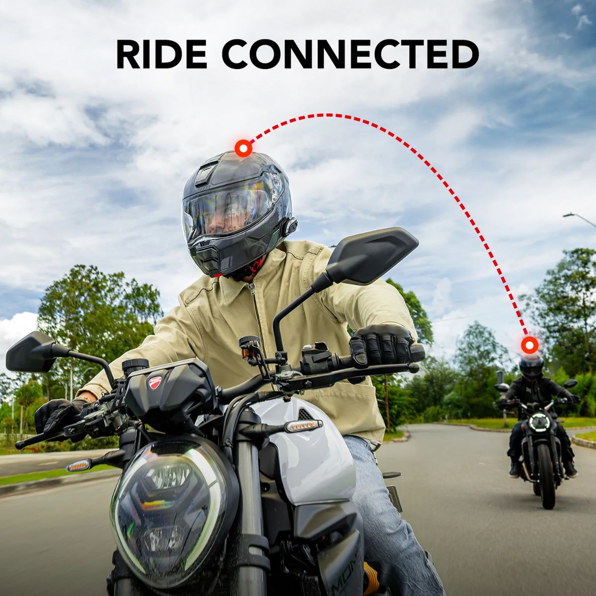 SENA Spider X Slim Motorcycle Mesh Intercom Communication Headset