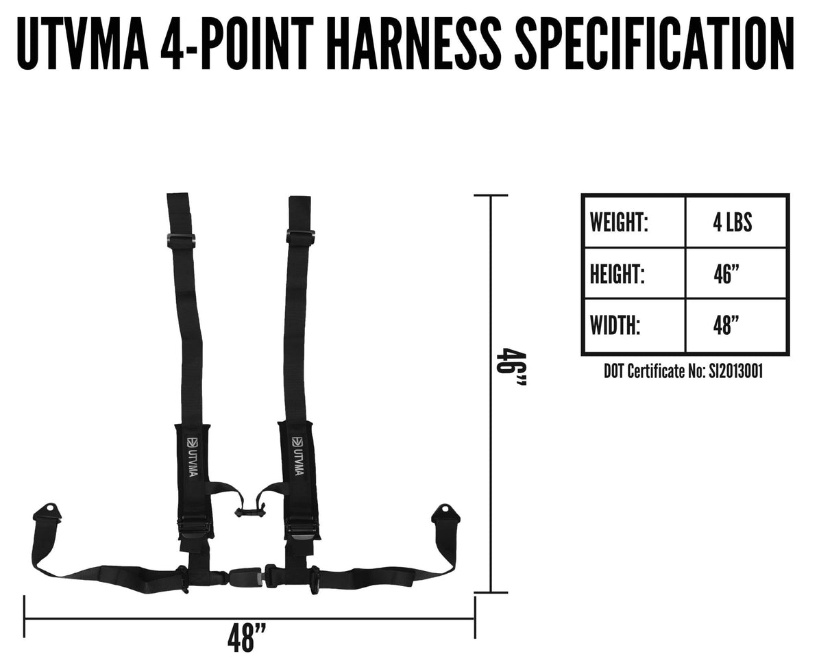 UTVMA 2-inch 4-point Harness with Auto Buckle