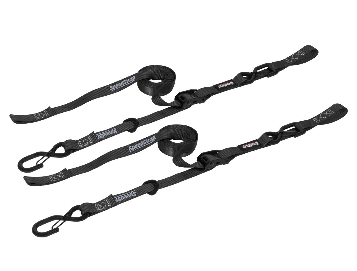 Speed Strap 1" x 10' Cam-Lock Tie Down with Snap S-Hooks and Soft-Tie - 2 Pack