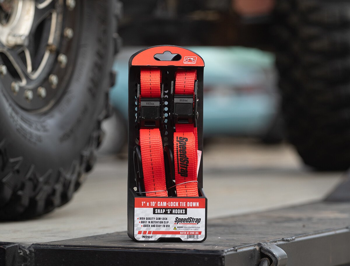 Speed Strap 1" x 10' Cam-Lock Tie Down with Snap S-Hooks and Soft-Tie - 2 Pack