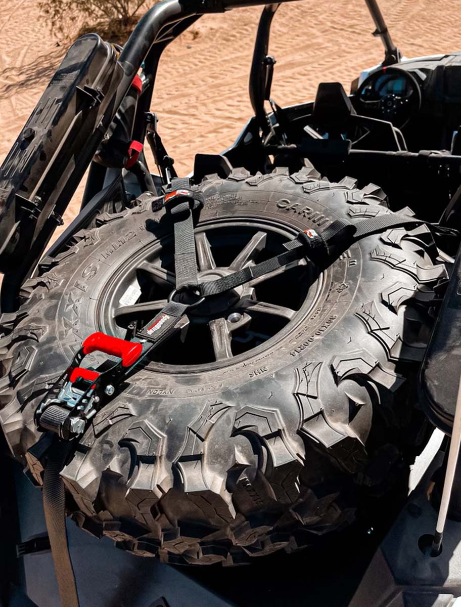 Speed Strap 1.5″ 3-Point Spare Tire Tie-Down With Swivel Hooks