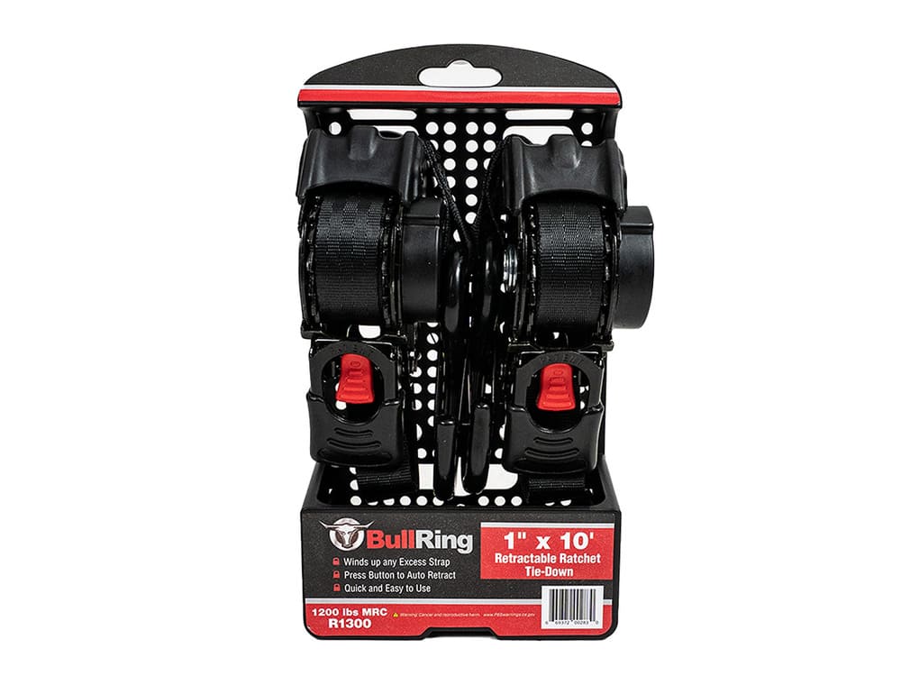 Speedstrap 1" x 10′ Retractable Ratchet Tie Down - 2 Pack