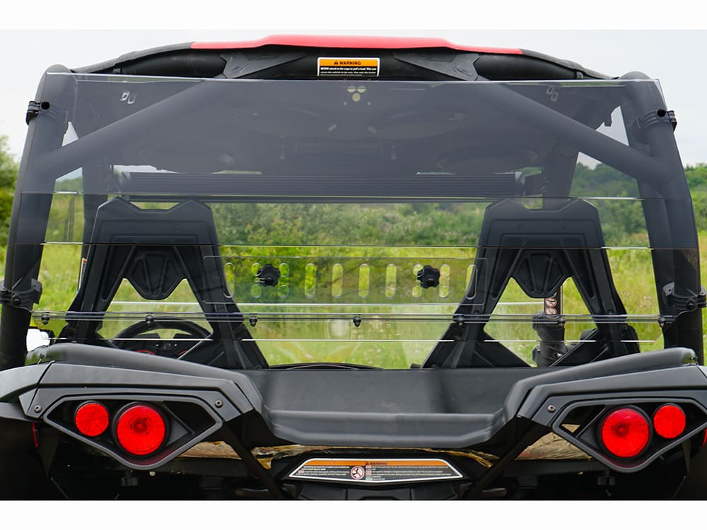 Spike '13-'20 Can-Am Commander/Maverick Rear Windshield with Sliding Vent