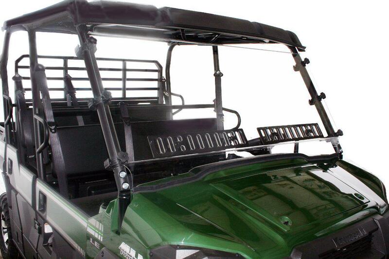 Spike '15+ Kawasaki Mule Pro-FX & FX/T Windshield with Dual Vents - Hard Coated