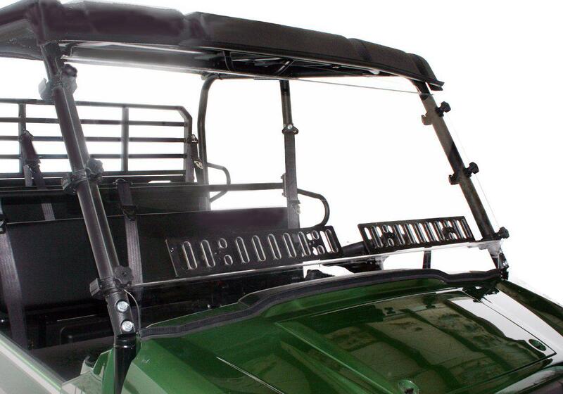 Spike '15+ Kawasaki Mule Pro-FX & FX/T Windshield with Dual Vents - Hard Coated