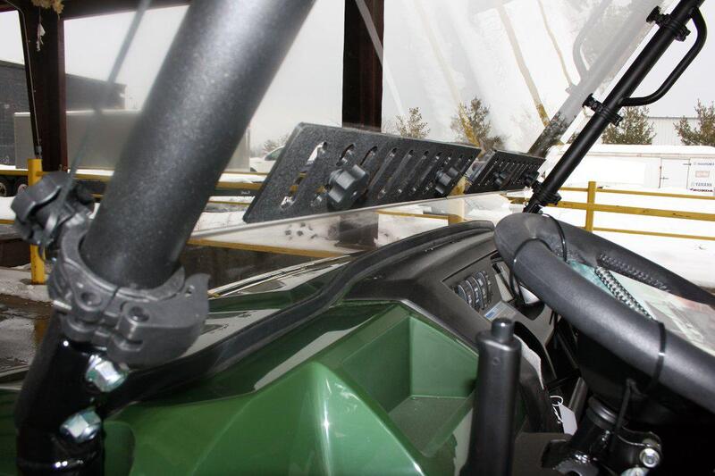 Spike '15+ Kawasaki Mule Pro-FX & FX/T Windshield with Dual Vents - Hard Coated