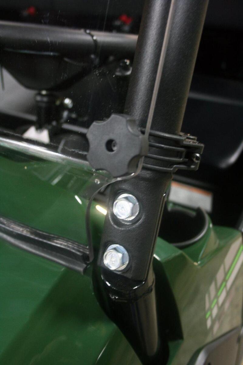 Spike '15+ Kawasaki Mule Pro-FX & FX/T Windshield with Dual Vents - Hard Coated