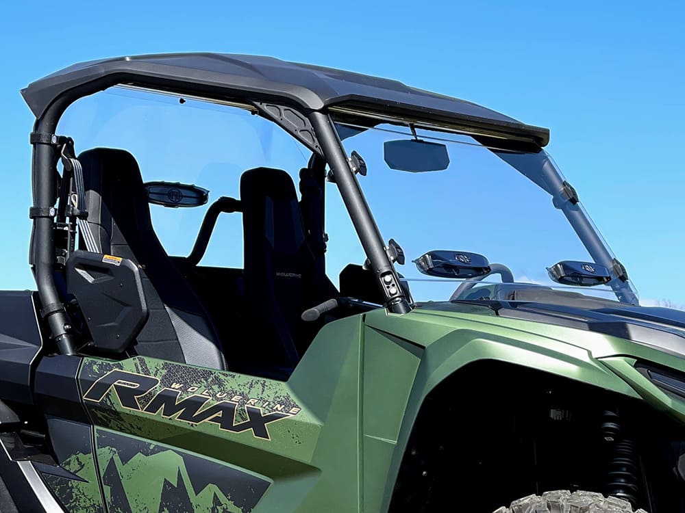Spike '21+ Yamaha Wolverine/R-SPEC/RMAX TRR Vented Windshield - Hard Coated