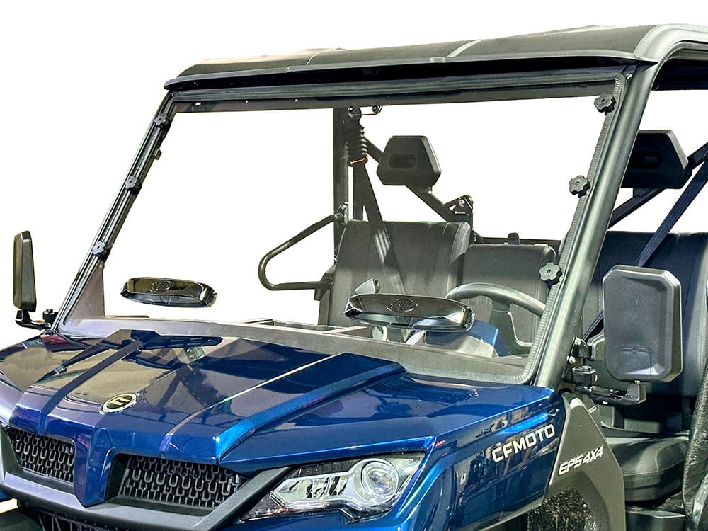 Spike CF Moto U-Force 1000 Dual Vented Full Windshield - Hard Coated