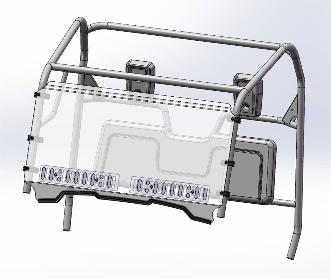 Spike Honda Pioneer 700 Dual Venting Windshield - Hard Coated Closeout