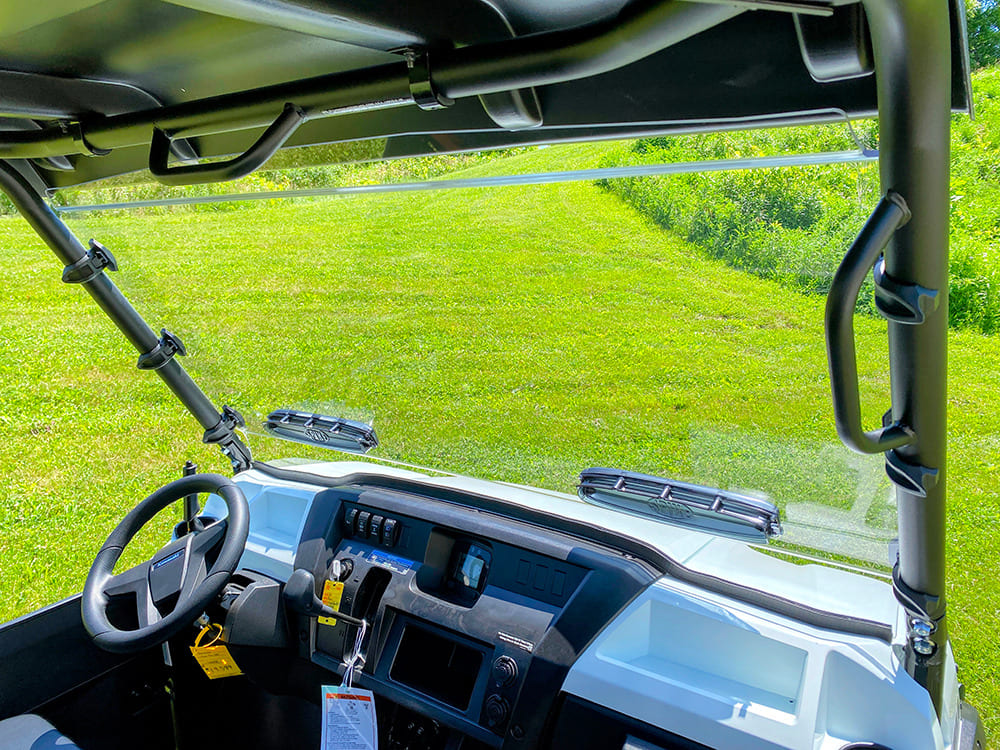 Spike Kawasaki Mule Pro-FXR Full Scratch Resistant Windshield W/Dual Vents