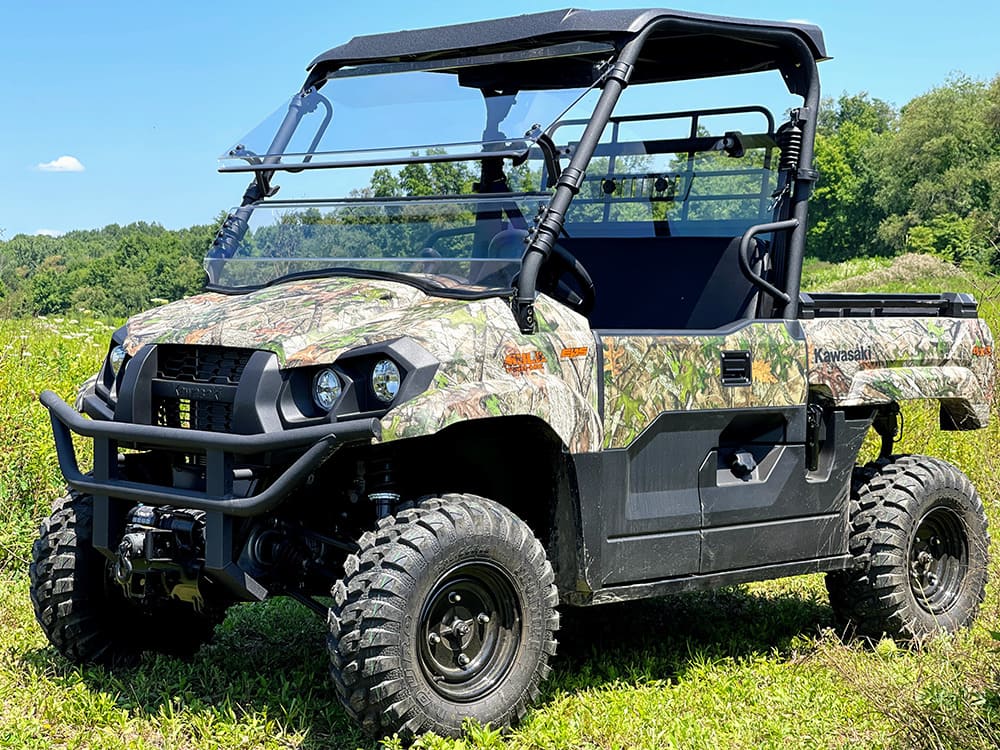 Spike Kawasaki Mule Pro MX Full Tilting Windshield - Hard Coated