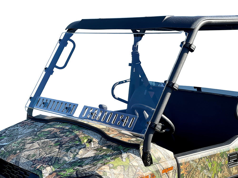 Spike Kawasaki Mule Pro-MX Full Windshield With Dual Vents - Hard Coated
