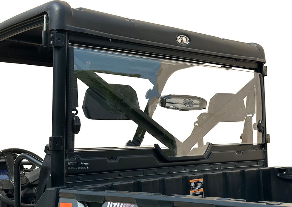 Spike Polaris Ranger 1000/XP 1000/Kinetic Rear Vented Windshield - Hard Coated