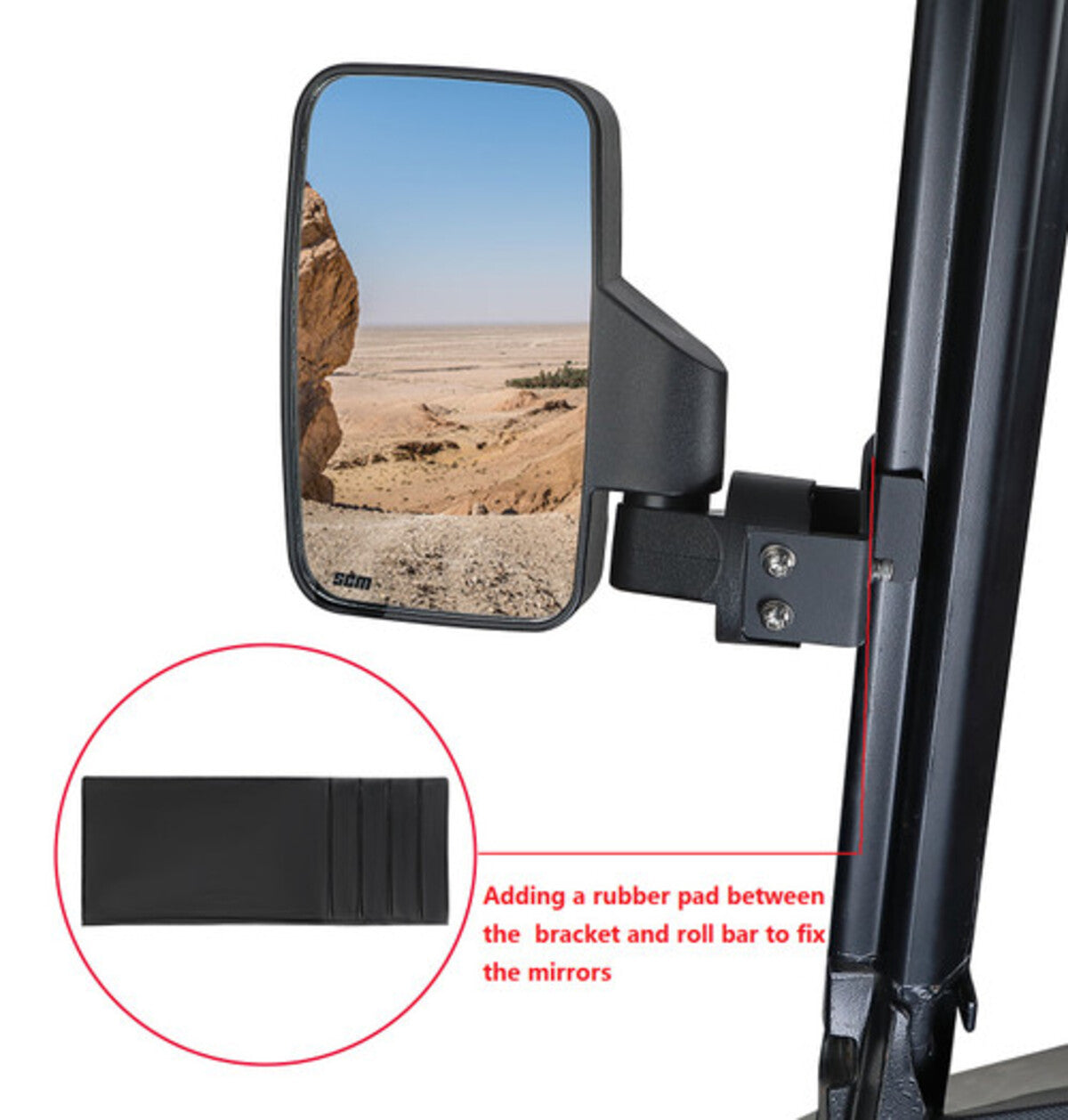 Spike SCM Side View Mirrors for Pro-Fit Roll Cages - 1 Pair