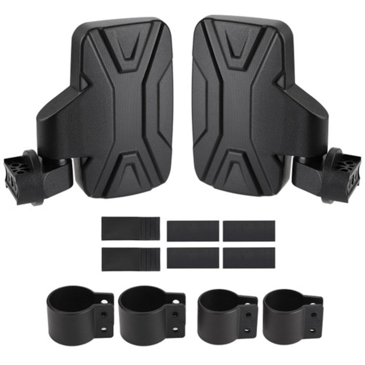 Spike Side View Mirrors 1.75"-2.00" Round Roll Cages - 1 Pair