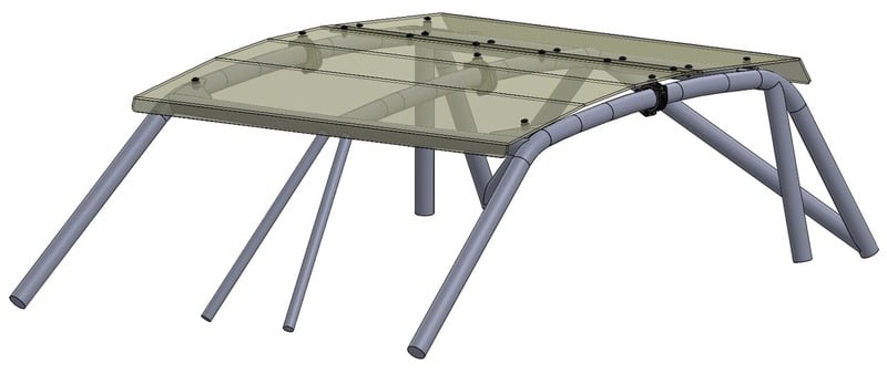 Spike Textron Wildcat XX Tinted Polycarbonate Roof - Closeout