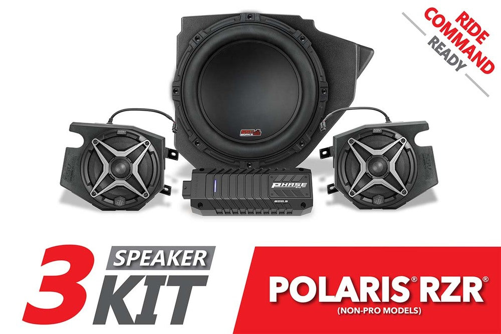 SSV Works '14-'23 Polaris RZR A-Spec 3-Speaker Plug-&-Play System for Ride Command