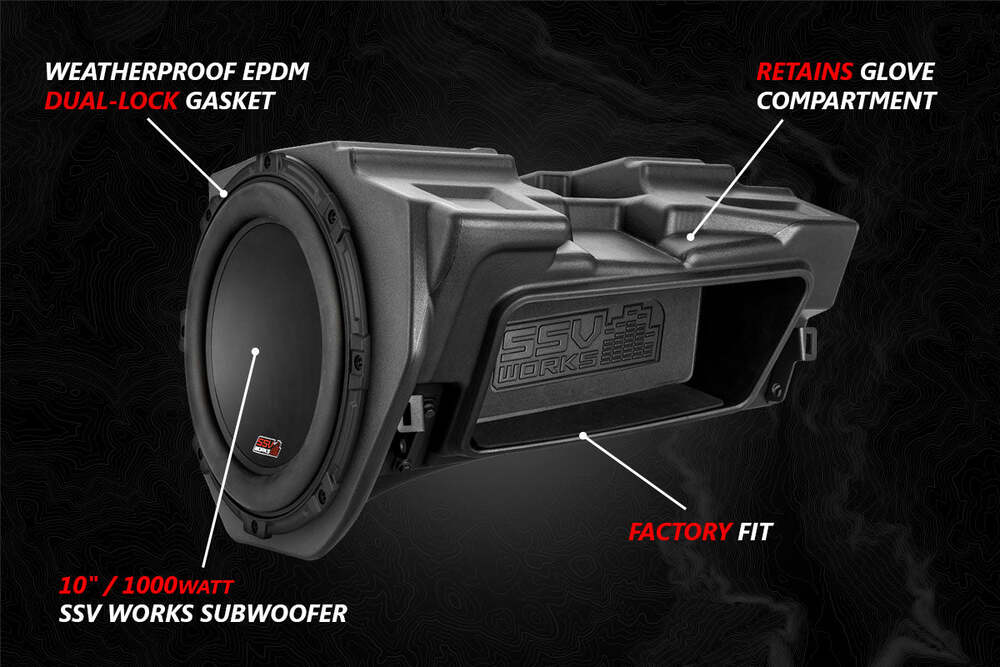 SSV Works '14-'23 Polaris RZR A-Spec 3-Speaker Plug-&-Play System for Ride Command