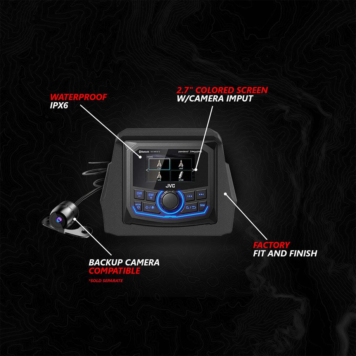 SSV Works '17-'24 Can-Am Maverick X3, Phase-4 V-Spec 5-Speaker 1650watt System w/JVC