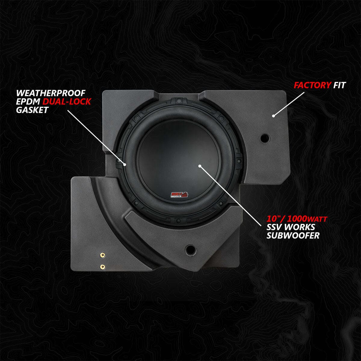 SSV Works '17-'24 Can-Am Maverick X3, Phase-4 V-Spec 5-Speaker 1650watt System w/JVC