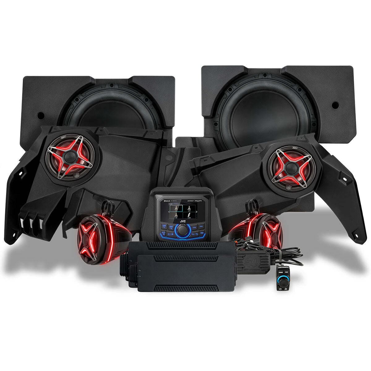 SSV Works '17-'24 Can-Am Maverick X3, Phase-5 V-Spec 6-Speaker 1650watt System w/JVC