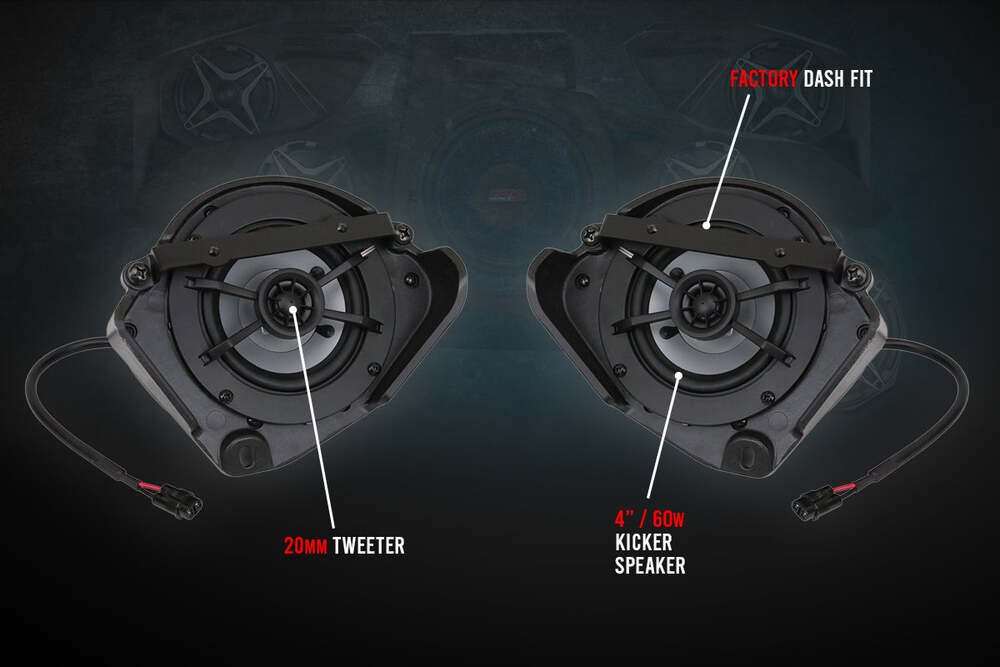 SSV Works '17-'24 Can-Am X3 4" Dash Speakers
