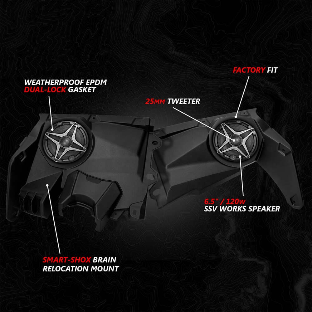 SSV Works '17-'24 Can-Am Maverick X3 Phase-1 A-Spec 2-Speaker System w/JVC