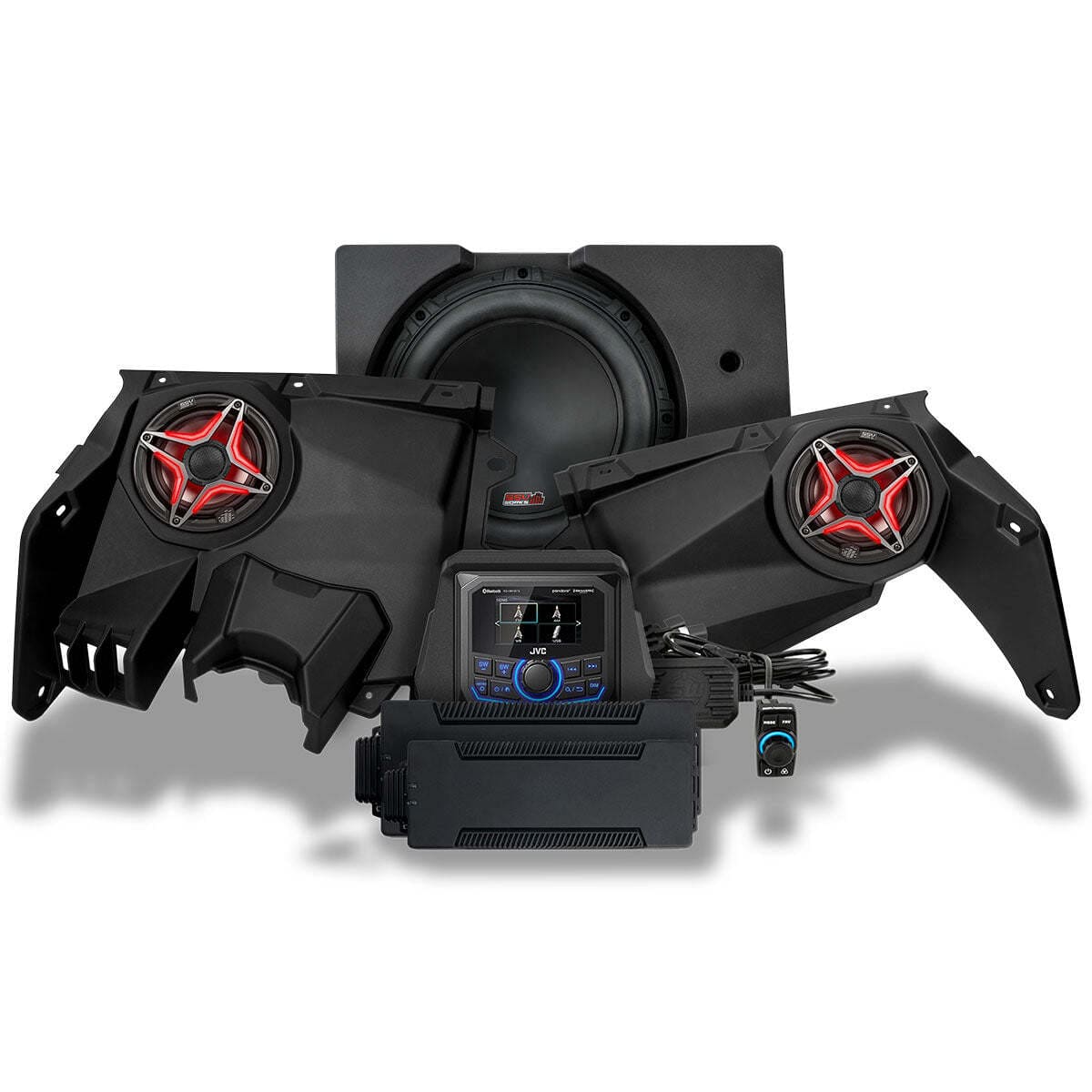 SSV Works '17-'24 Can-Am X3 Phase-3 V-Spec 3-Speaker 1650watt System w/JVC