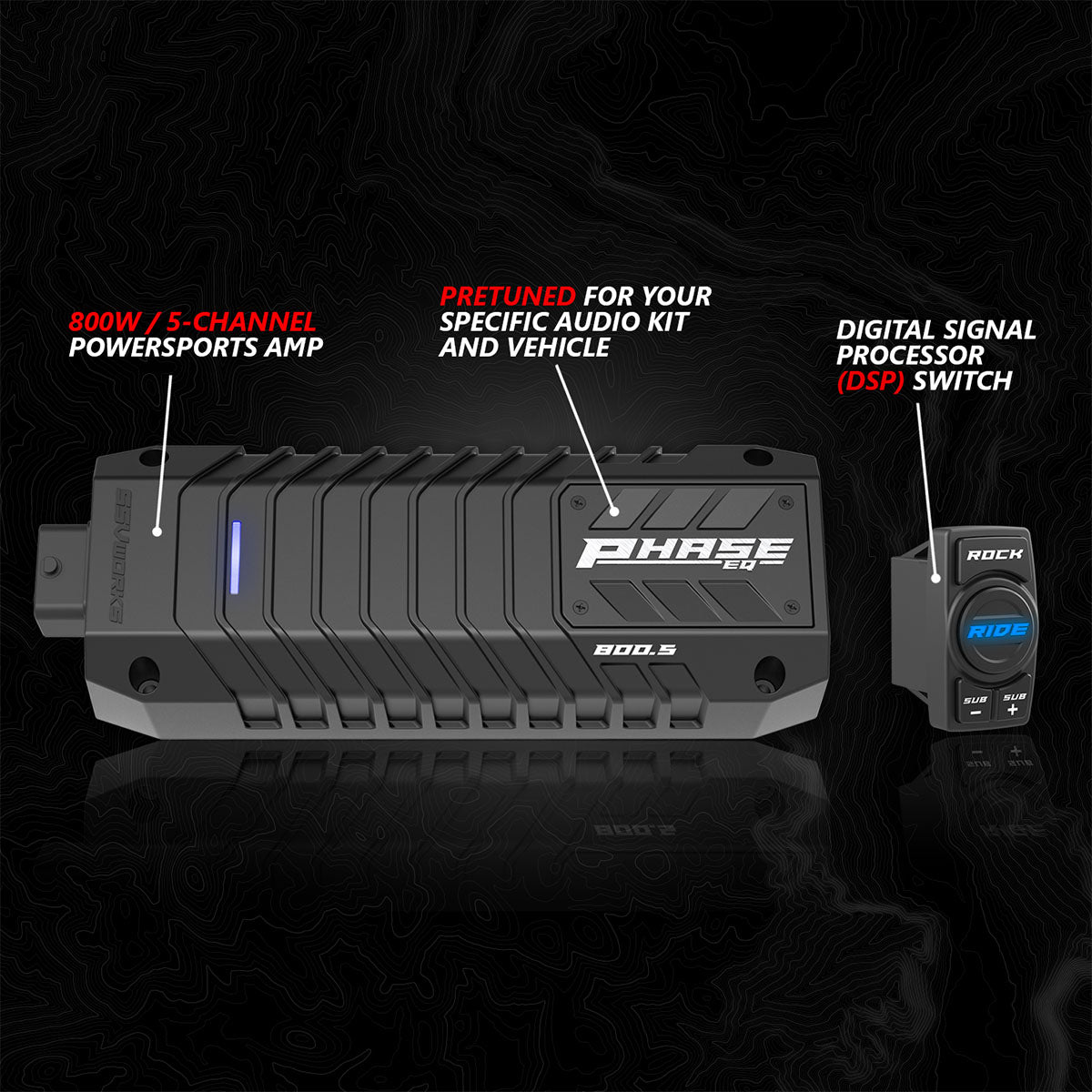 SSV Works '17-'24 Can-Am® X3, Phase-4 A-Spec 5-Speaker 800watt System w/JVC