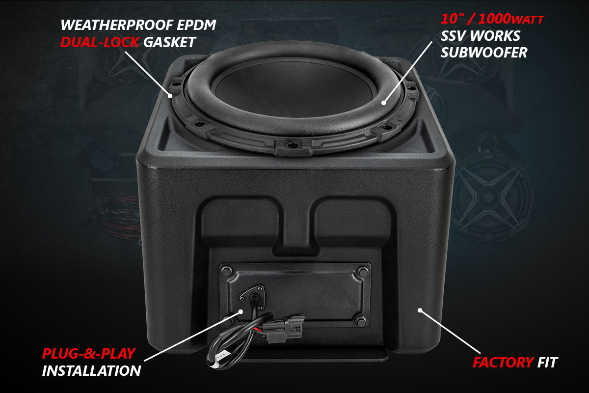 SSV Works '18-'24 Polaris Ranger XP 1000 A-Spec SSV Works 3-Speaker Audio System w/JVC