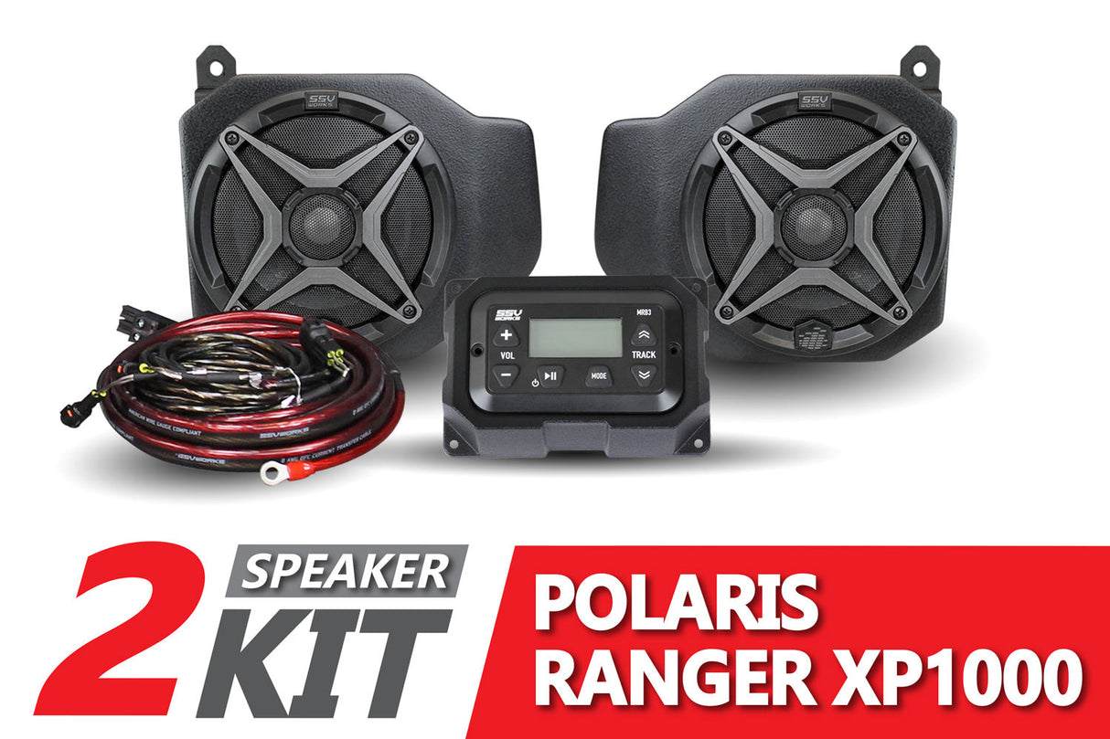 SSV Works '18+ Polaris Ranger XP 1000 2-Speaker SSV Works Audio System