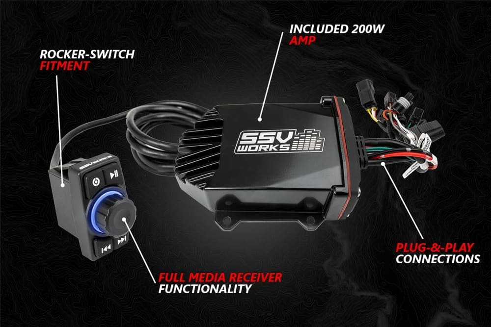 SSV Works '20-'24 Kawasaki KRX1000 2-Seater A-Spec 3-Speaker Audio Kit