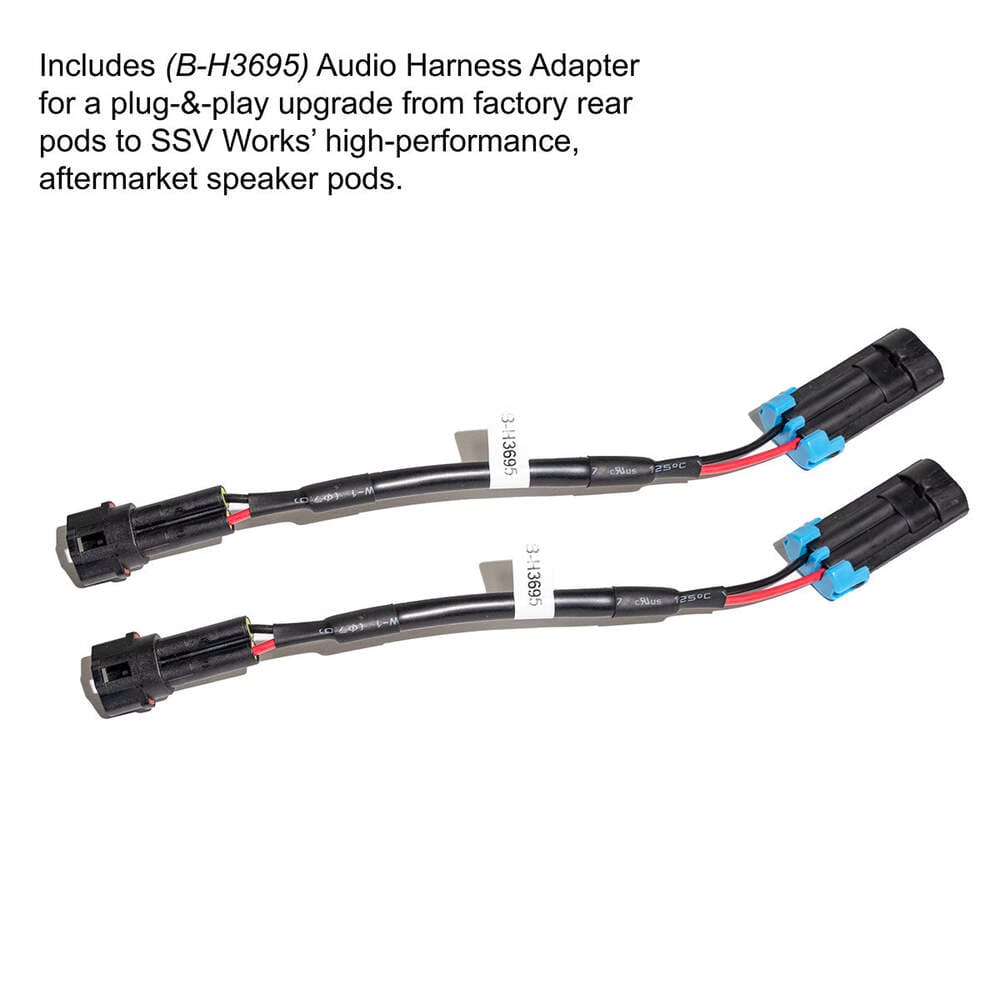 SSV Works '20-'26 Polaris RZR Turbo R Front 6.5" Rear Hump Speaker Pods