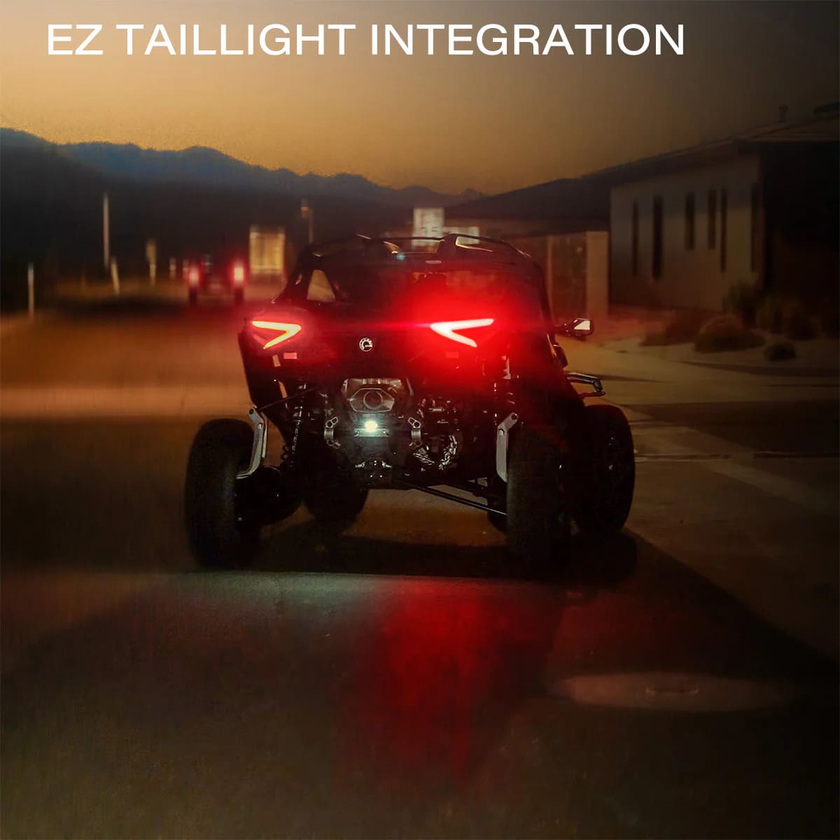 SSV Works '24-'26 Can-AM Maverick R Sequential Front Fang Lights w/Taillight Integration Plug-&-Play Turn-Signal Kit