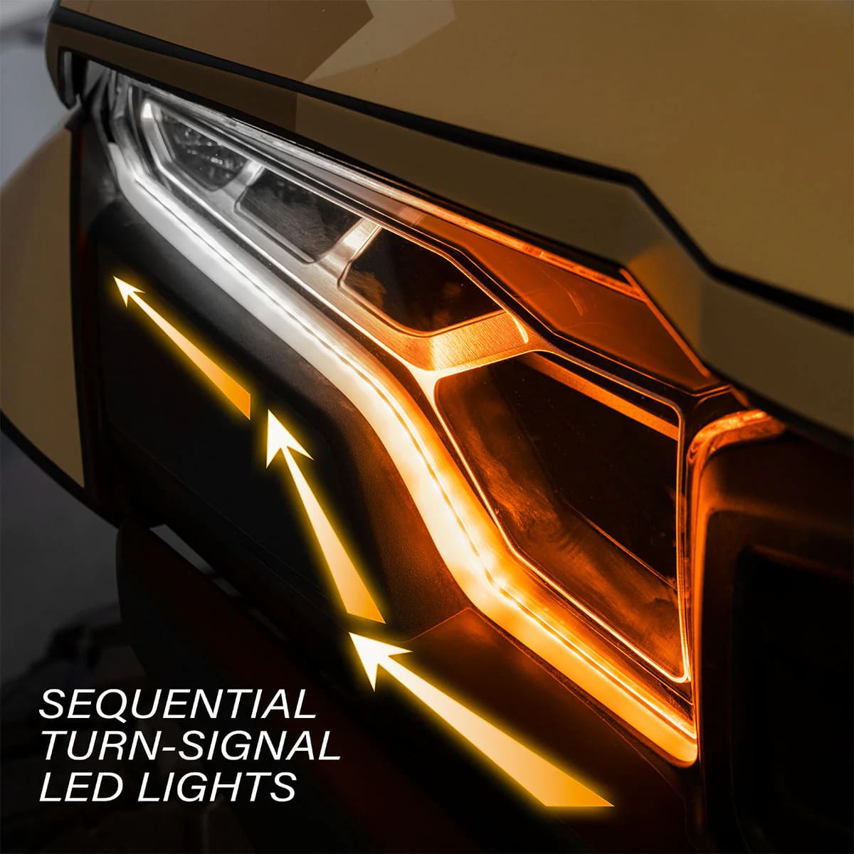 SSV Works '24-'26 Polaris Xpedition Plug & Play Sequential Front LED Lights w/Taillight Integration Turn-Signal Kit