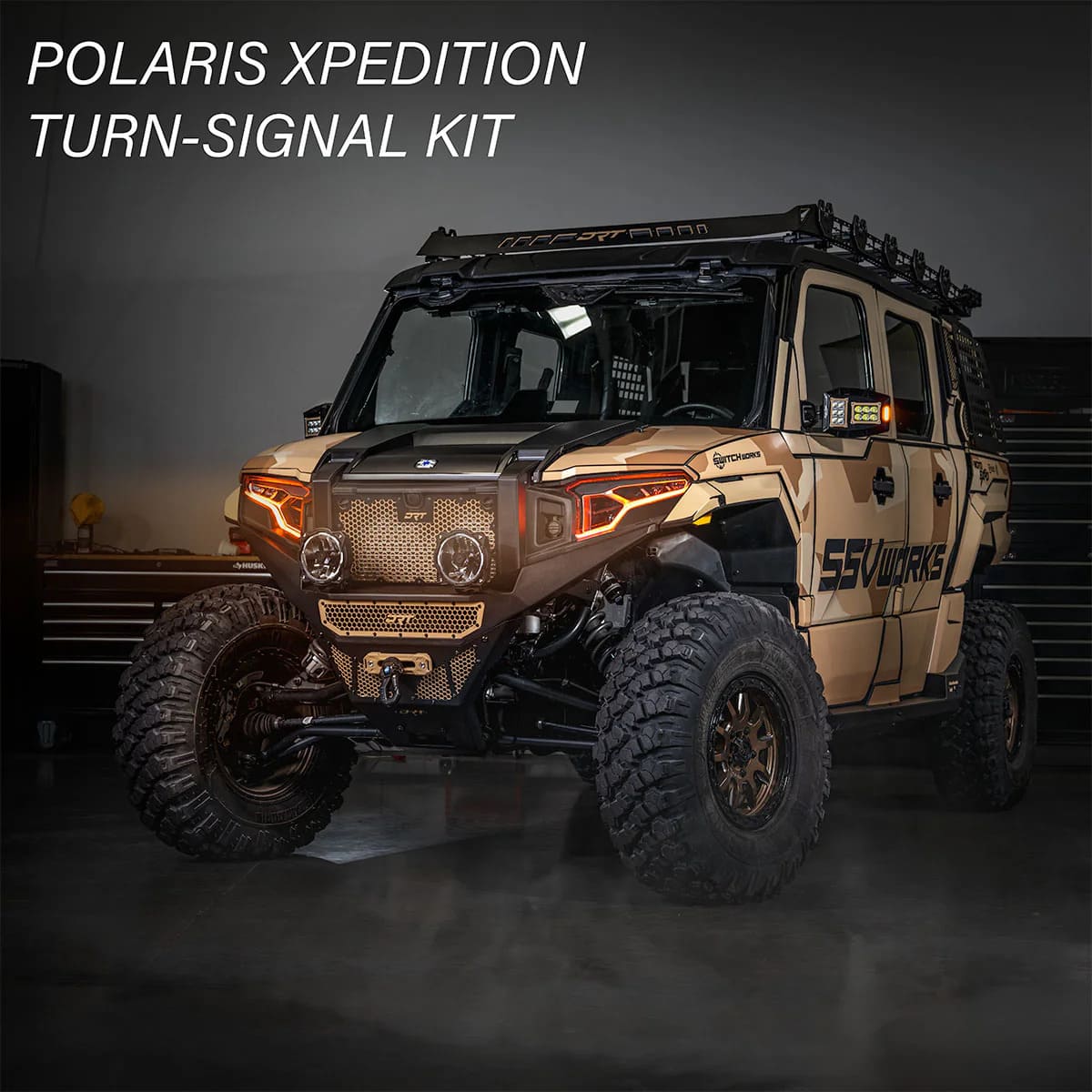 SSV Works '24-'26 Polaris Xpedition Plug & Play Sequential Front LED Lights w/Taillight Integration Turn-Signal Kit