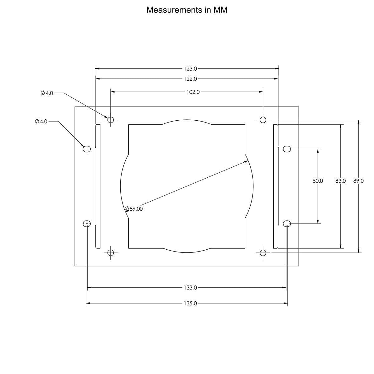 SSV Works '25-'26 Polaris RZR Pro R Multi-Media Receiver Mounting Kit