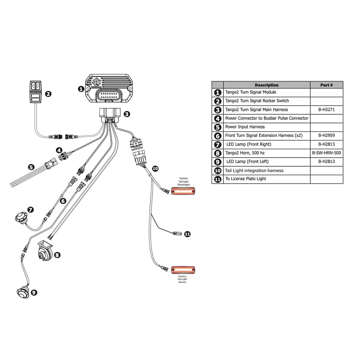 SSV Works '25+ Polaris RZR Pro R/Pro S/Pro XP Plug-&-Play Turn-Signal Kit