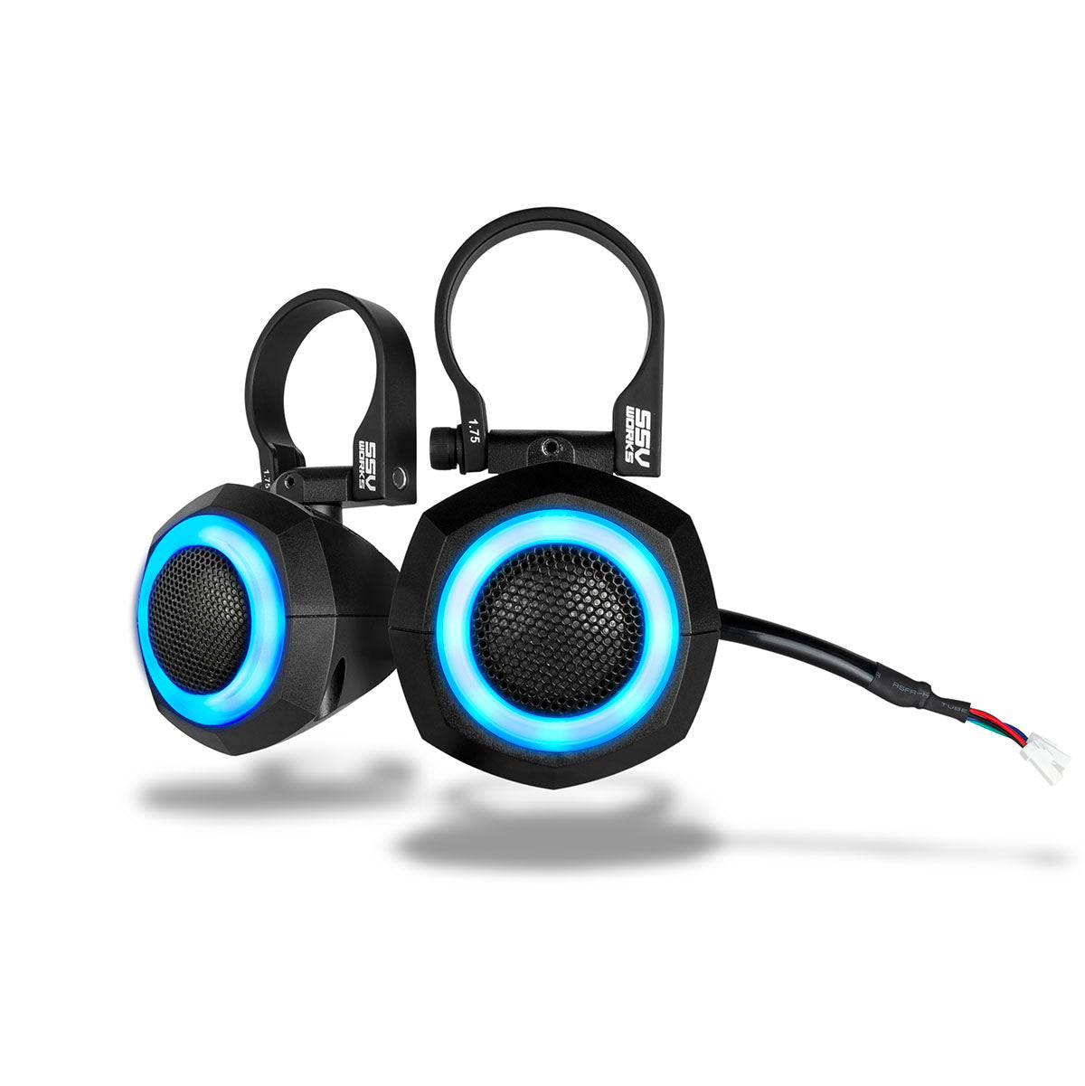 SSV Works Universal 1" Cage-Pod Tweeters w/RGB Ring for UTV Audio Systems