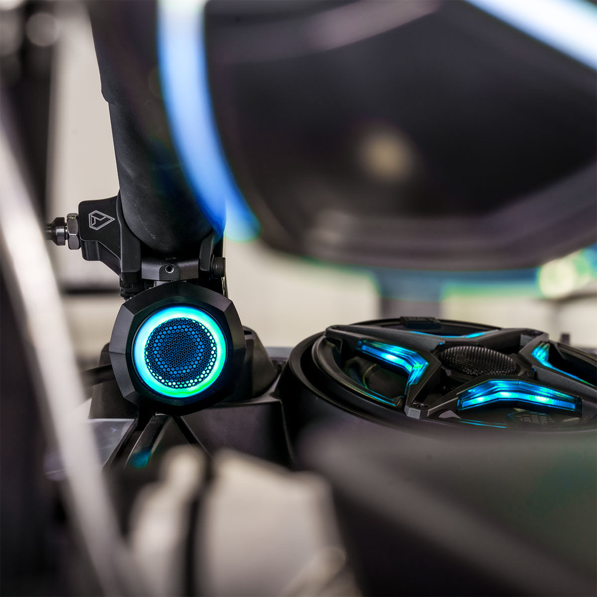 SSV Works Universal 1" Cage-Pod Tweeters w/RGB Ring for UTV Audio Systems