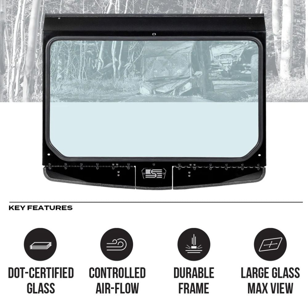 Super Comp '20-'24 Can-Am Commander Vented Front Windshield