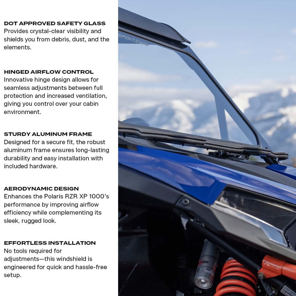 Super Comp '24+ Polaris RZR XP 1000 Front Windshield