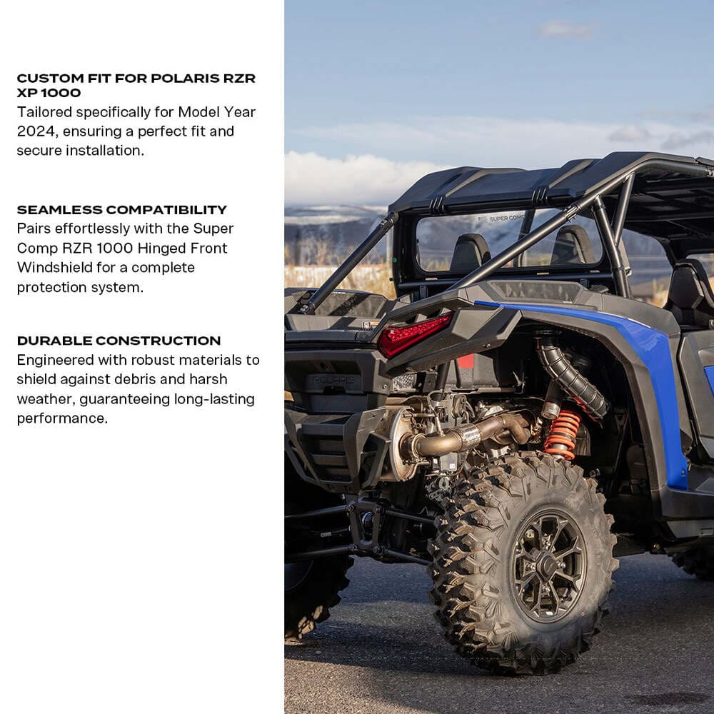 Super Comp '24+ Polaris RZR XP 1000 Rear Windshield