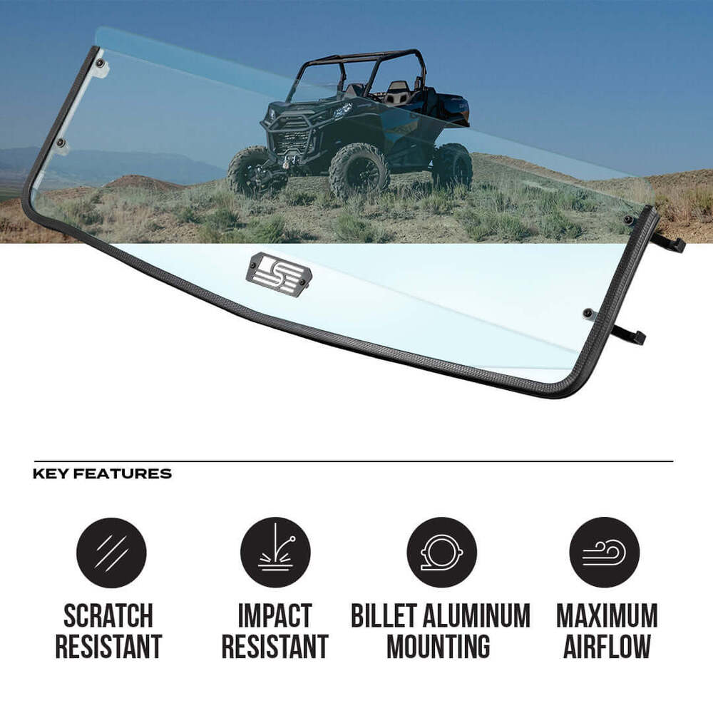 Super Comp Can-Am Commander/Maverick Sport/Trail Polycarbonate Half Front Windshield
